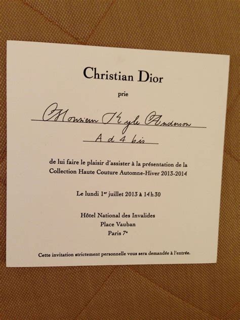 dior fashion show tickets